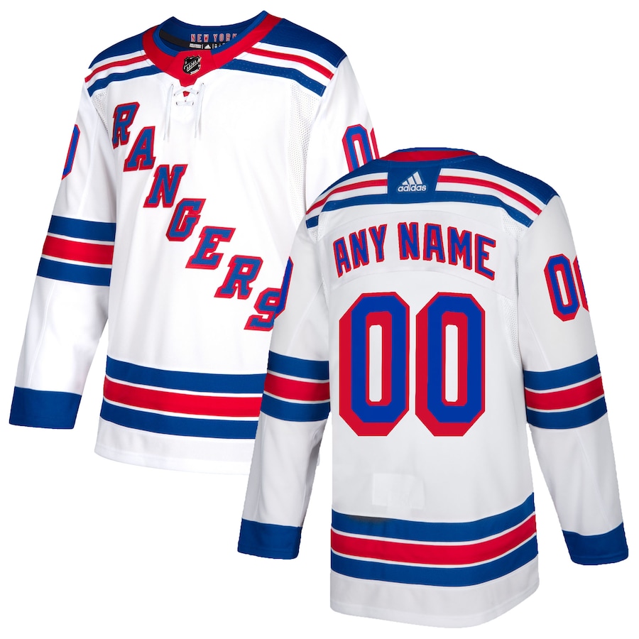 New York Rangers Custom Letter and Number Kits for Away Jersey Material Vinyl